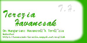 terezia havancsak business card